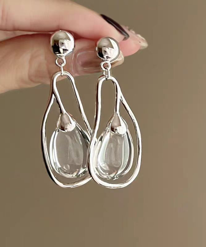 Boucles d'oreilles goutte d'eau en cristal et alliage de soie Boutique - TrendAura