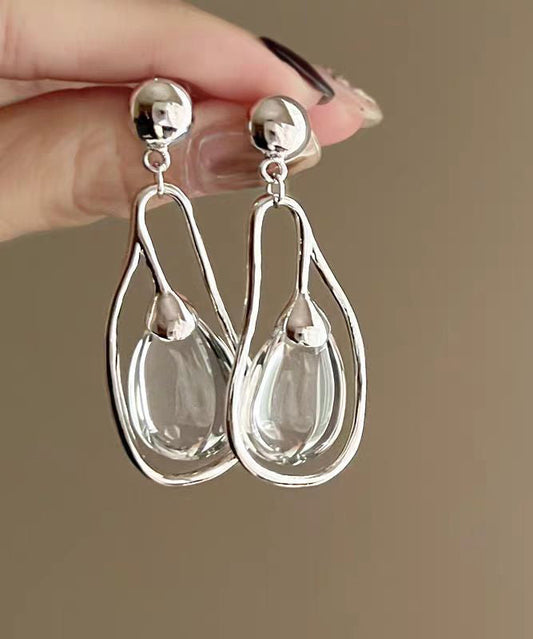 Boucles d'oreilles goutte d'eau en cristal et alliage de soie Boutique - TrendAura