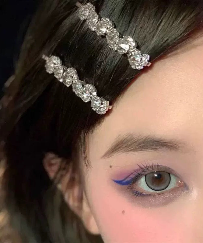 Paire d'épingles à cheveux en alliage de soie et zircon tournesol - TrendAura