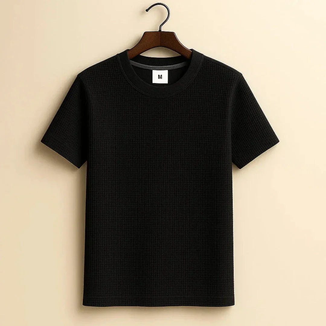Braden Waffle-Knit Cotton Tee