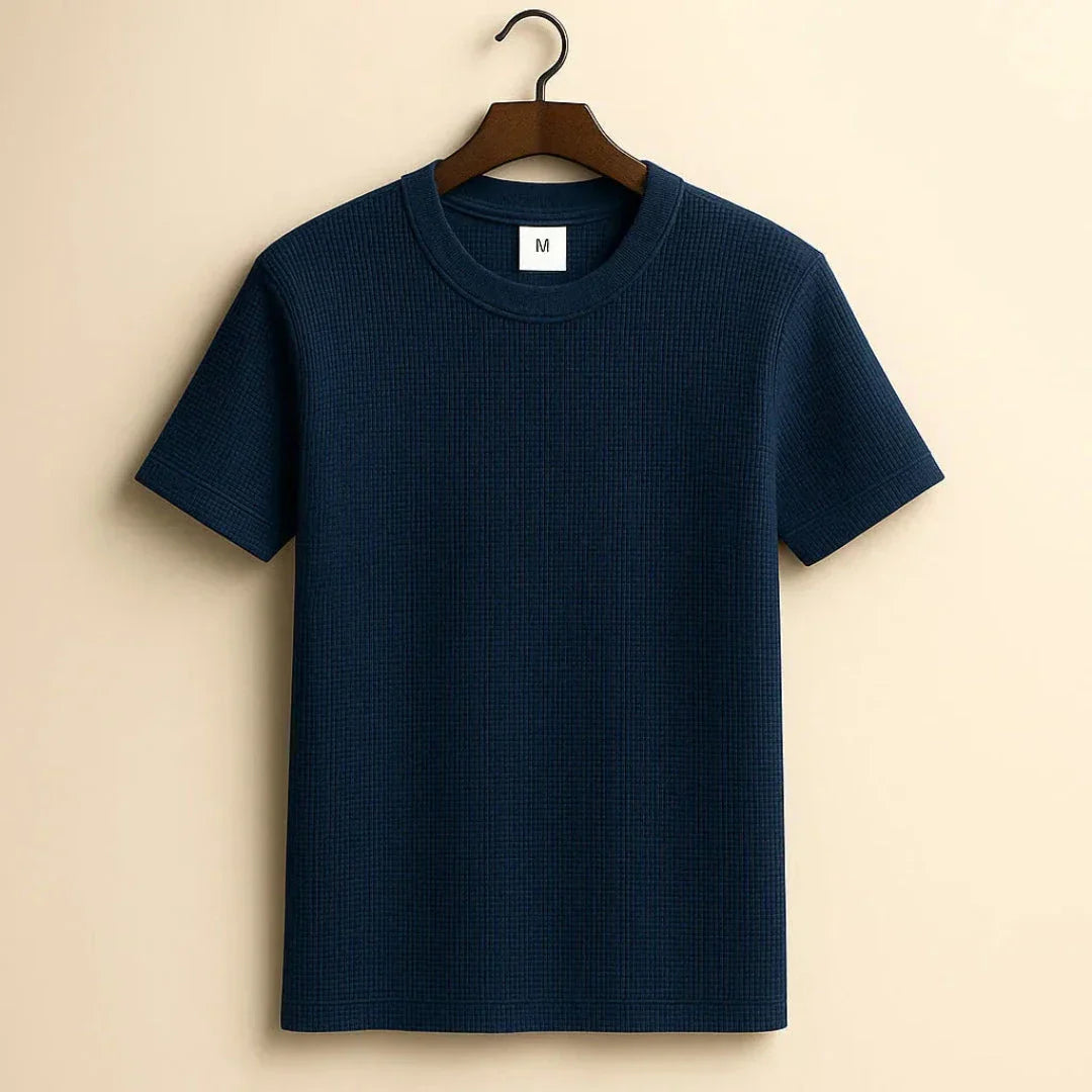Braden Waffle-Knit Cotton Tee
