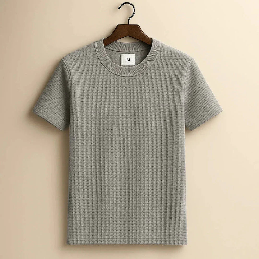 Braden Waffle-Knit Cotton Tee
