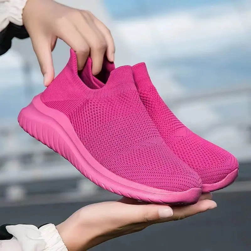 TrendAura Breathable Knit Sneakers For Men And Women Unisex Lightweight Eco Friendly Flexible Fit