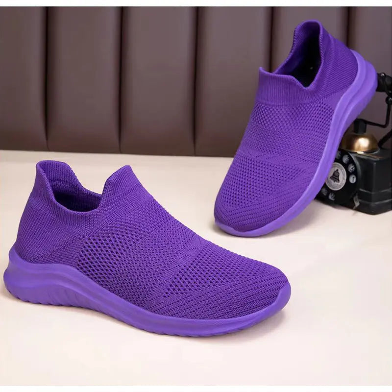 TrendAura Breathable Knit Sneakers For Men And Women Unisex Lightweight Eco Friendly Flexible Fit