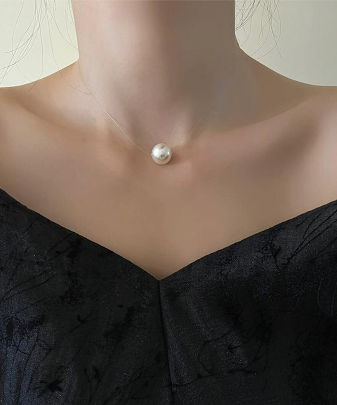 Collier avec pendentif en perles surdorées en cuivre doré - TrendAura