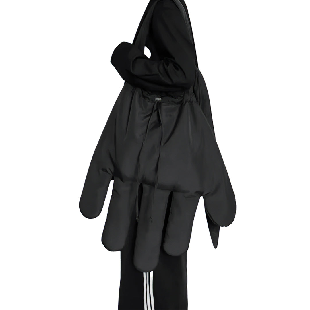 TrendAura Glove Crossbody Bag Avant Garde Nylon Design With Large Compartment And Drawstring Closure