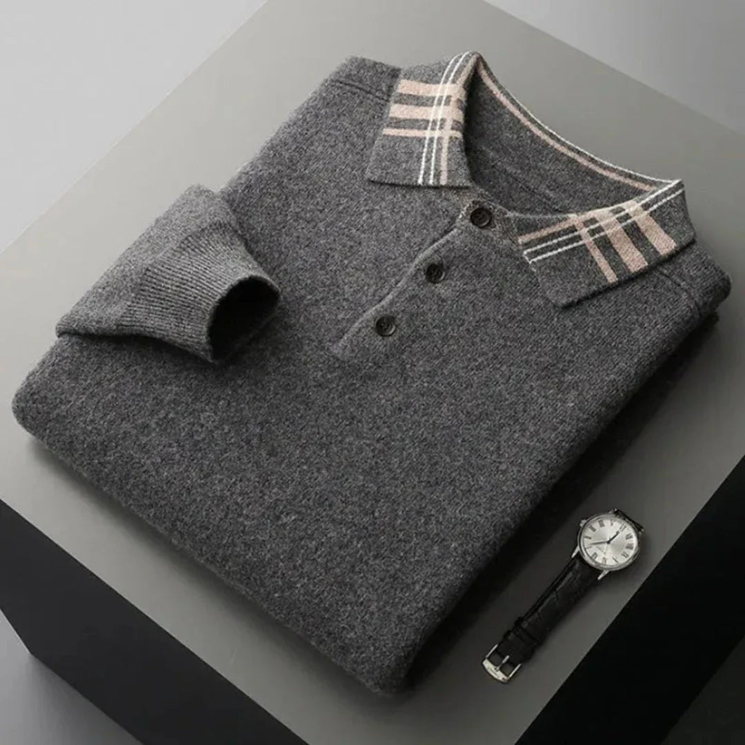 Brody Wool Polo Sweater
