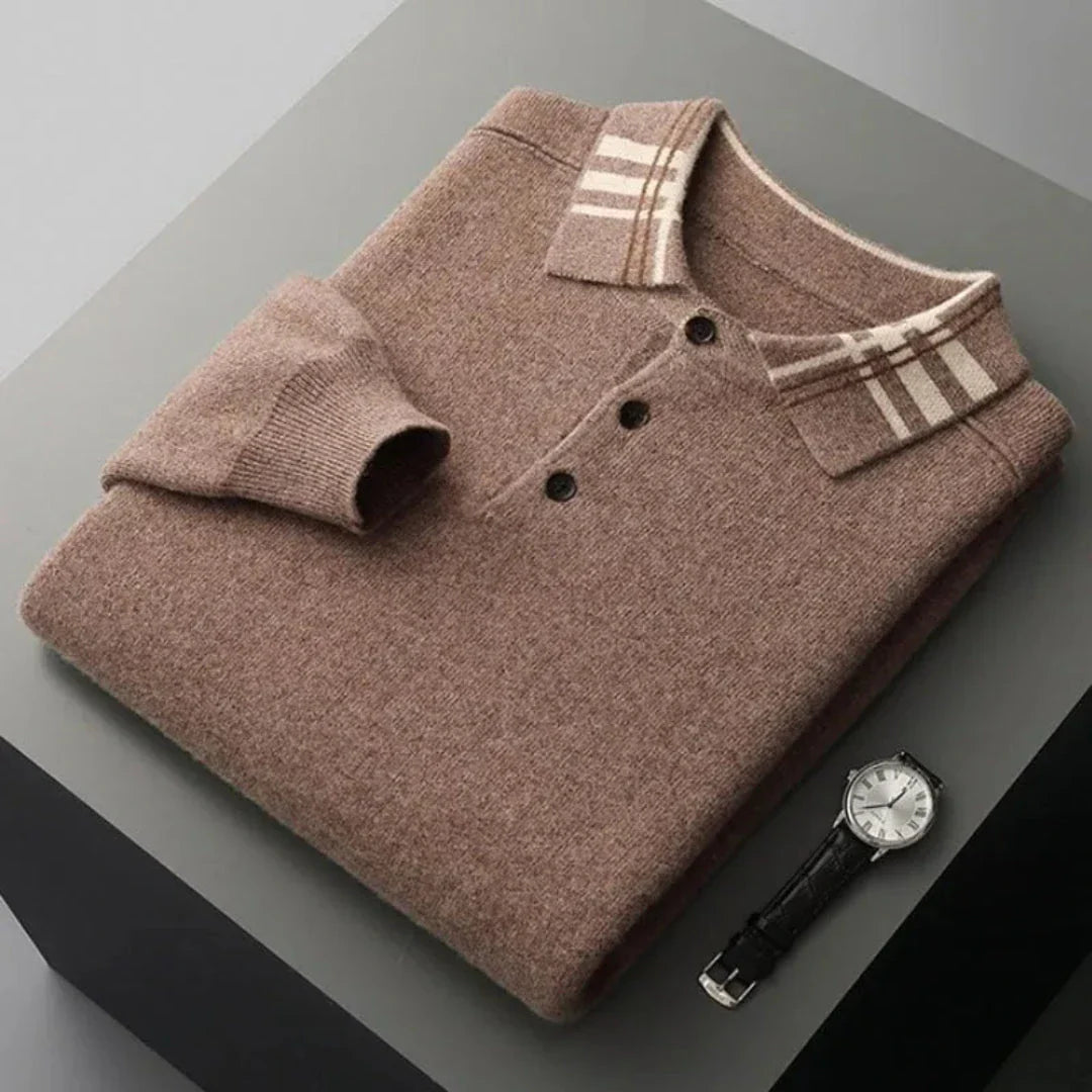 Brody Wool Polo Sweater
