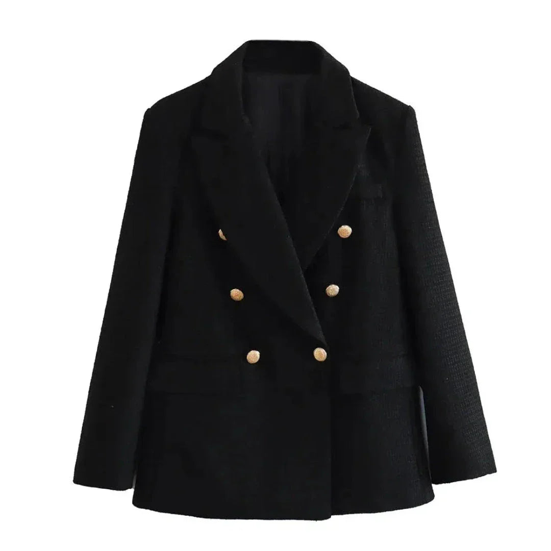 Brooke Textured Double-Breasted Jacket