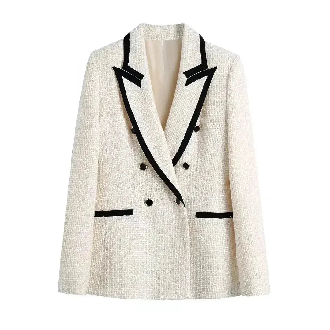 Brooke Textured Double-Breasted Jacket