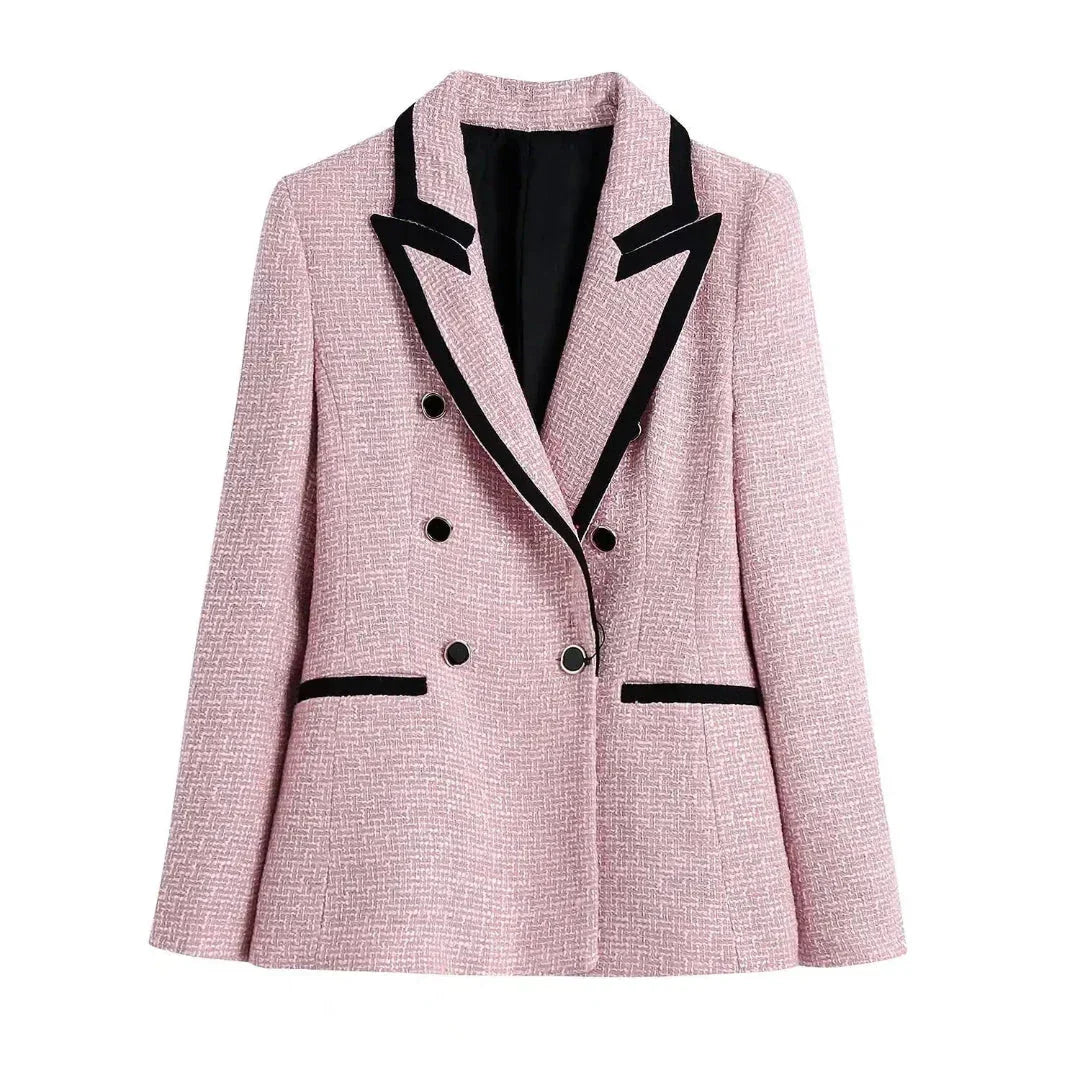 Brooke Textured Double-Breasted Jacket