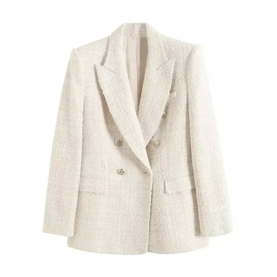 Brooke Textured Double-Breasted Jacket