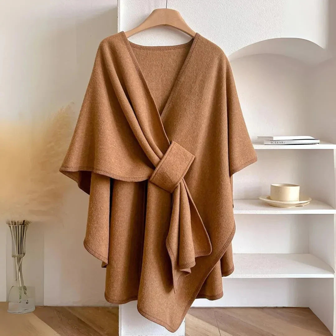 Brooklyn Loose Pocket Knitted Cape