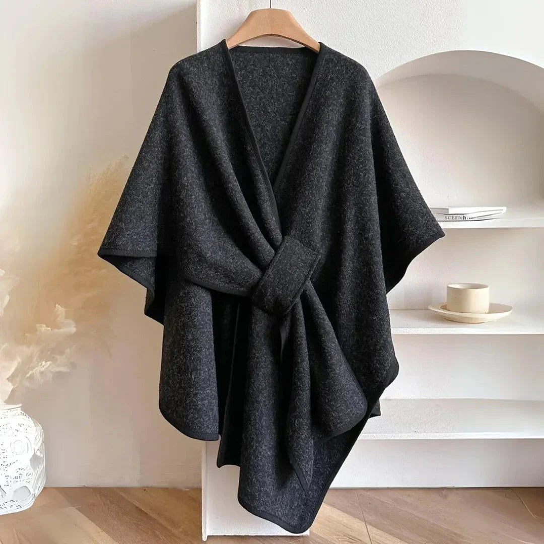 Brooklyn Loose Pocket Knitted Cape