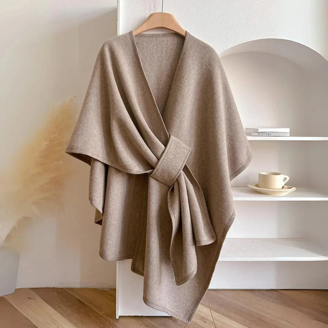 Brooklyn Loose Pocket Knitted Cape