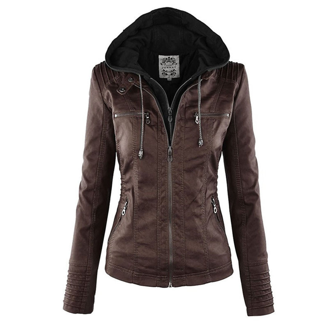 Women’s Hooded Moto Jacket | Winter