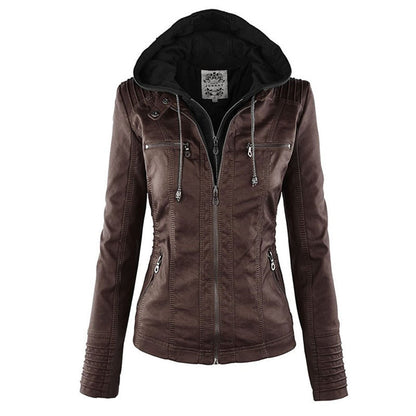 Women’s Hooded Moto Jacket | Winter