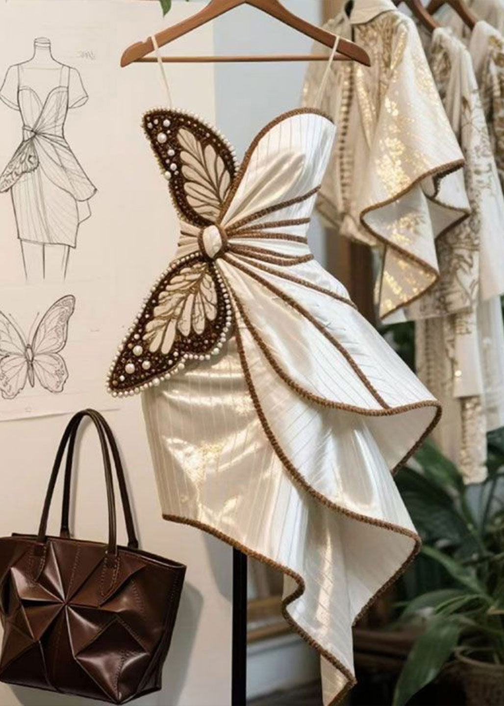 Décoration papillon pour ongles, design asymétrique, nouveauté 2025 - TrendAura