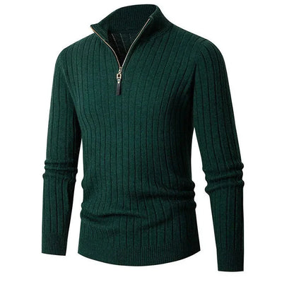 Mens Half Zip Sweater With High Collar For Winter Wardrobe Versatility And Style Upgrade