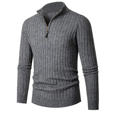 Mens Half Zip Sweater With High Collar For Winter Wardrobe Versatility And Style Upgrade