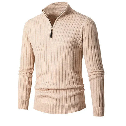 Mens Half Zip Sweater With High Collar For Winter Wardrobe Versatility And Style Upgrade