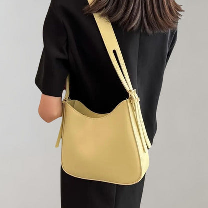 Mila Womens Brown PU Leather Shoulder Bag Crossbody Minimalist Everyday Use Durable Stylish For Women