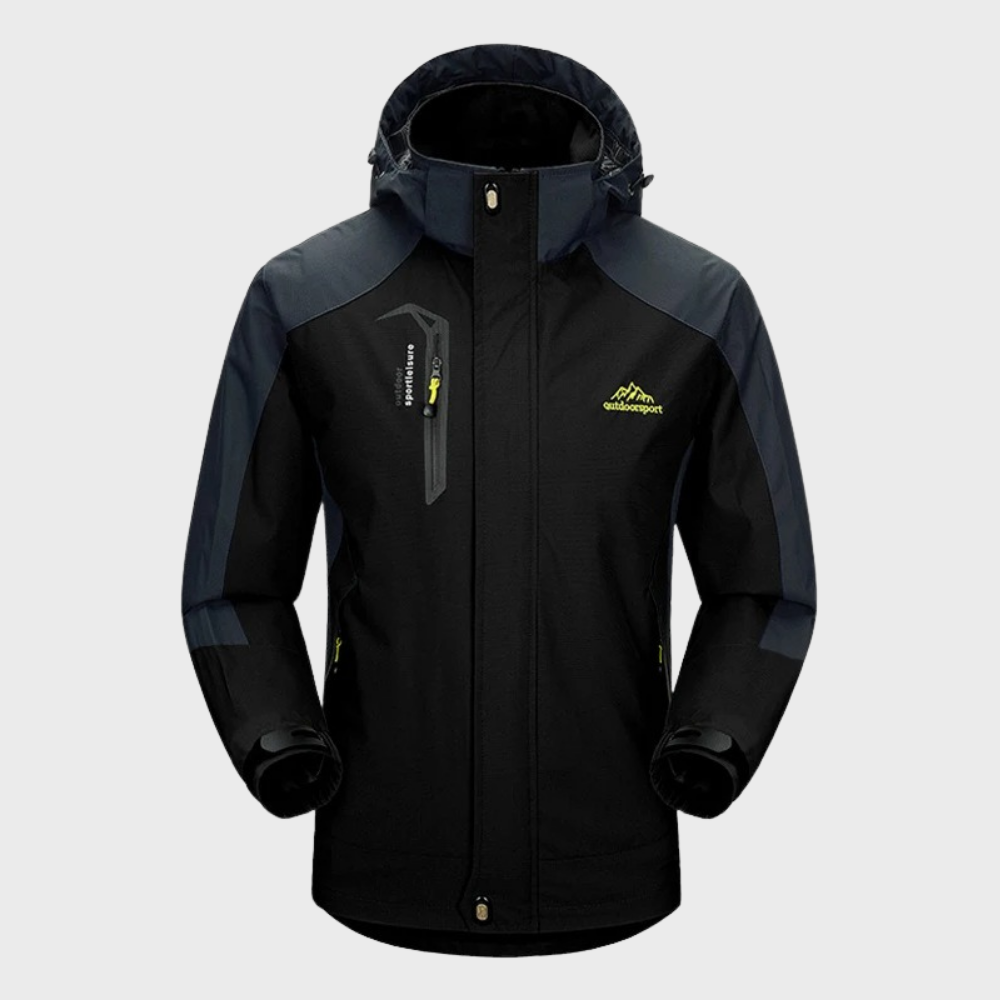 Mens Softshell Jacket Windproof And Water Repellent With Hood For All Weather Adventures