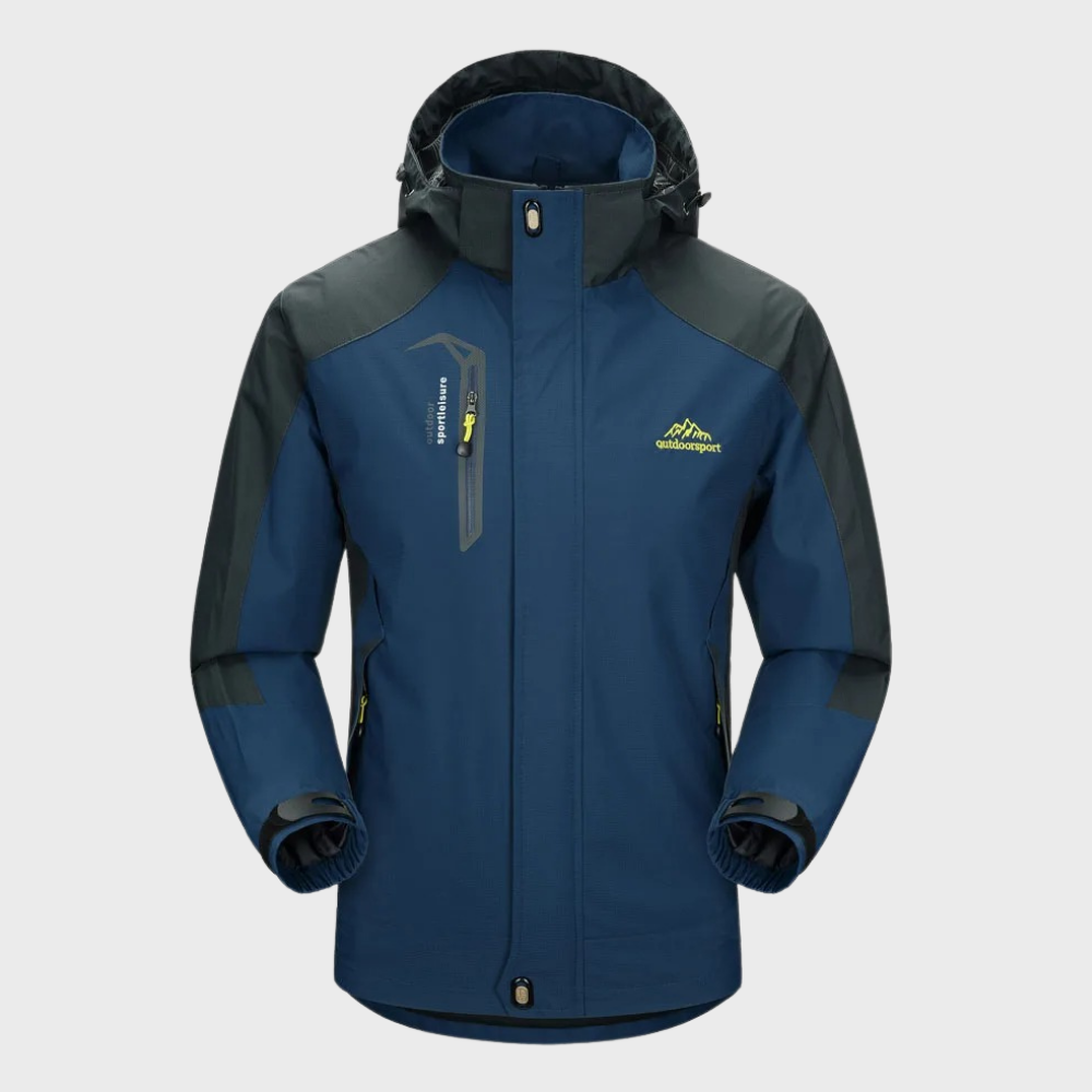 Mens Softshell Jacket Windproof And Water Repellent With Hood For All Weather Adventures