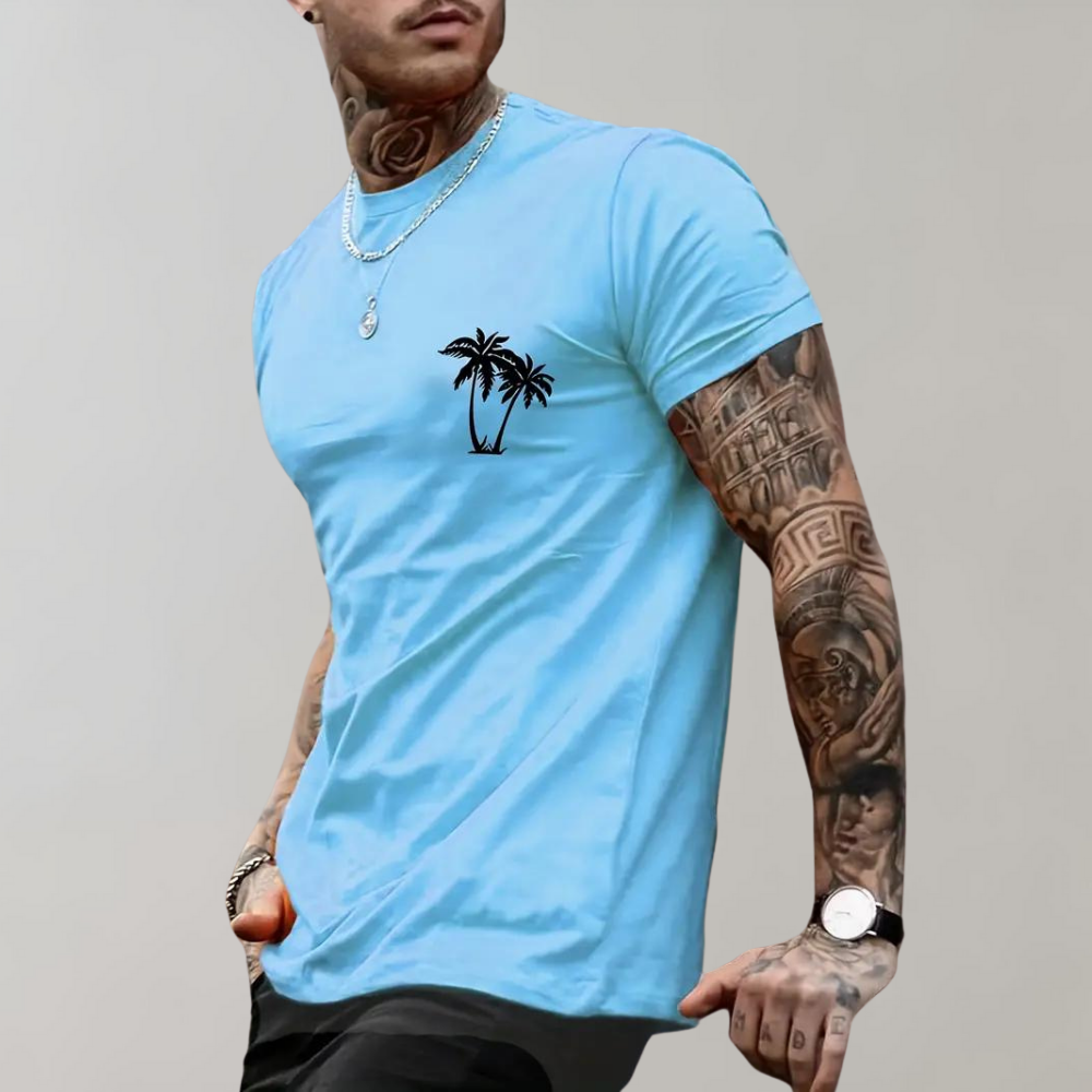 Bradley | Men's T-Shirt with Palm Tree Graphic