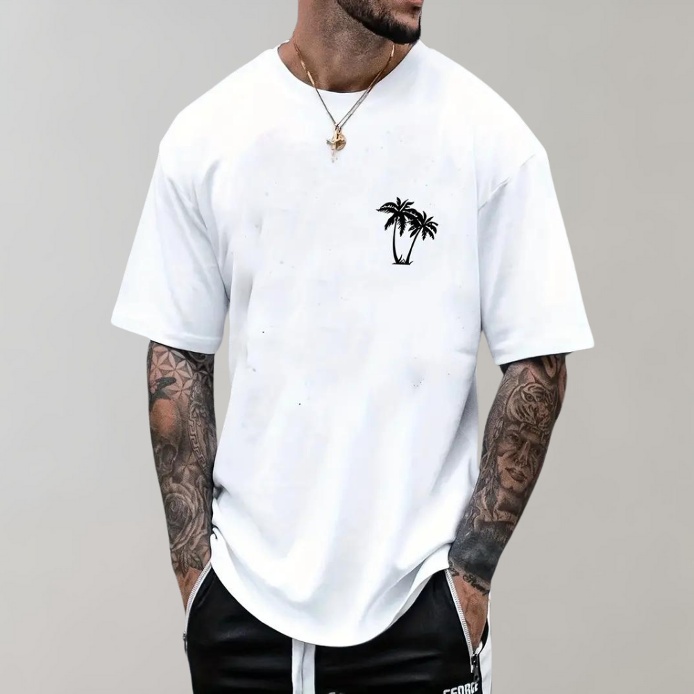 Bradley | Men's T-Shirt with Palm Tree Graphic