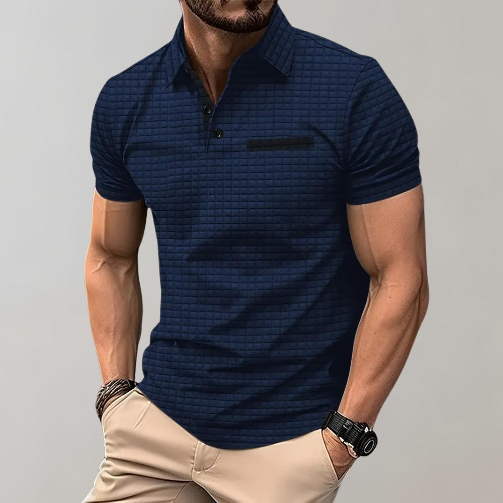 Leon Elegant Polo Shirt For Men Timeless Comfort Classic Design Versatile Wardrobe Essential