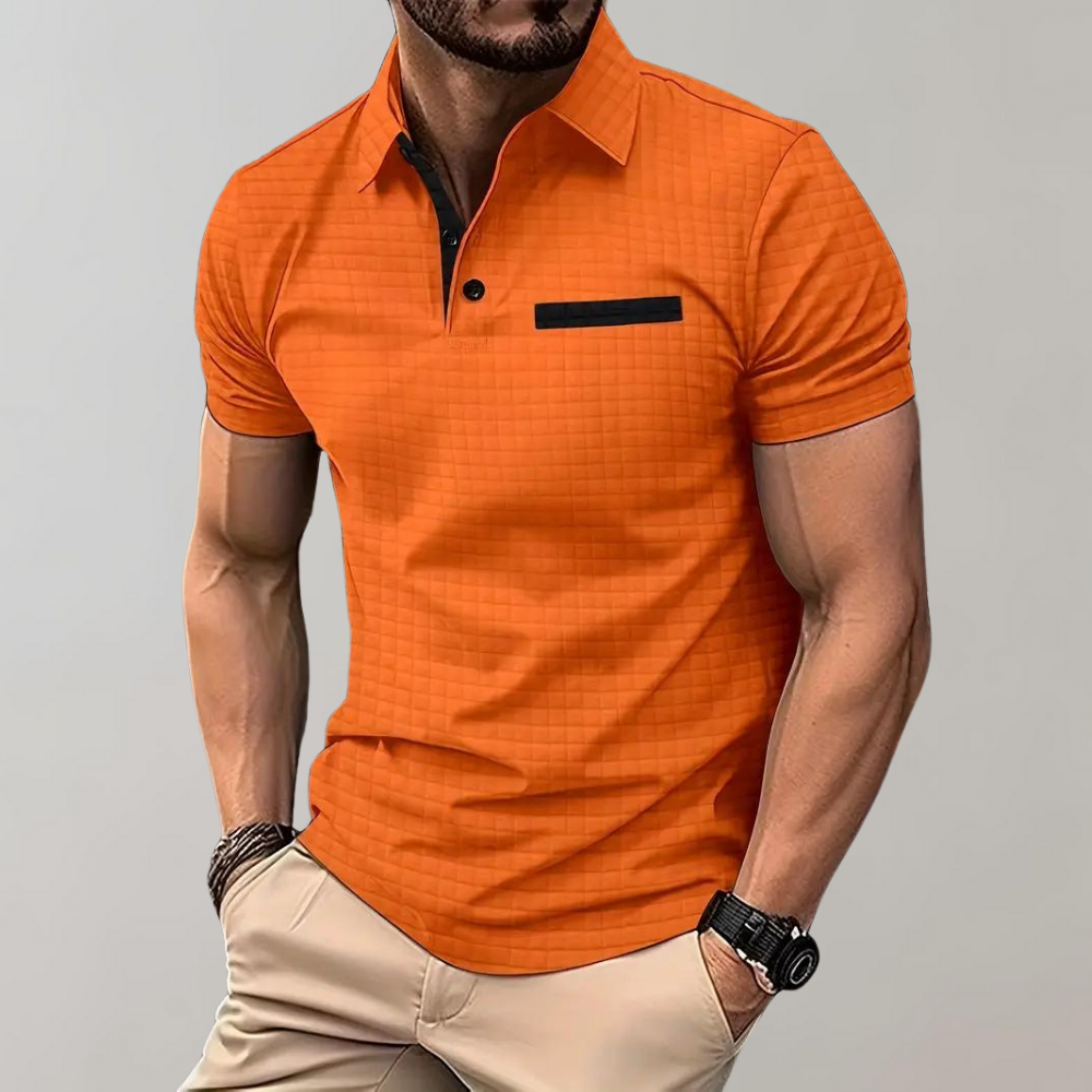 Leon Elegant Polo Shirt For Men Timeless Comfort Classic Design Versatile Wardrobe Essential