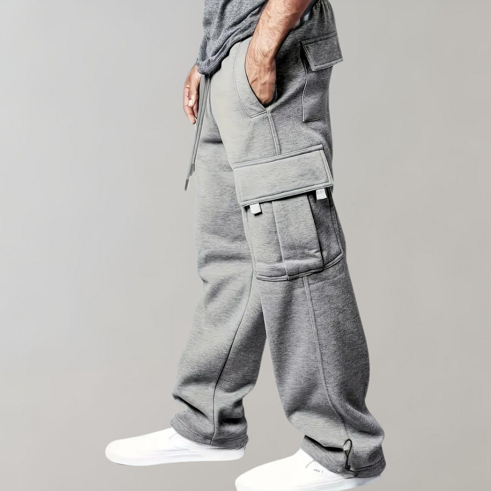 TrendAura Austin Relaxed Fit Mens Cargo Pants With Multiple Pockets For Casual Outdoor Streetwear