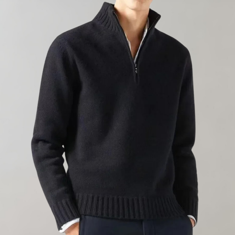 Warm fleece zip-up sweater for men | Ideal for outdoor activities