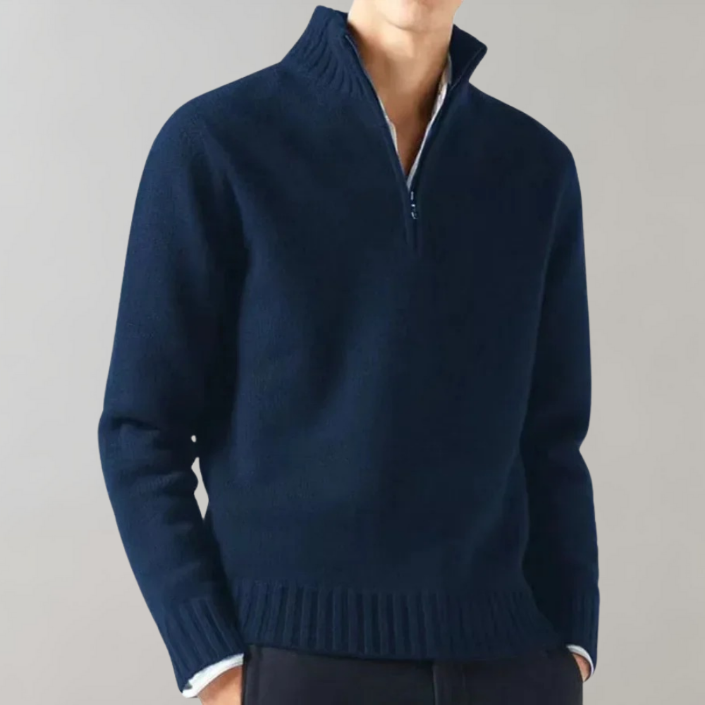 Warm fleece zip-up sweater for men | Ideal for outdoor activities