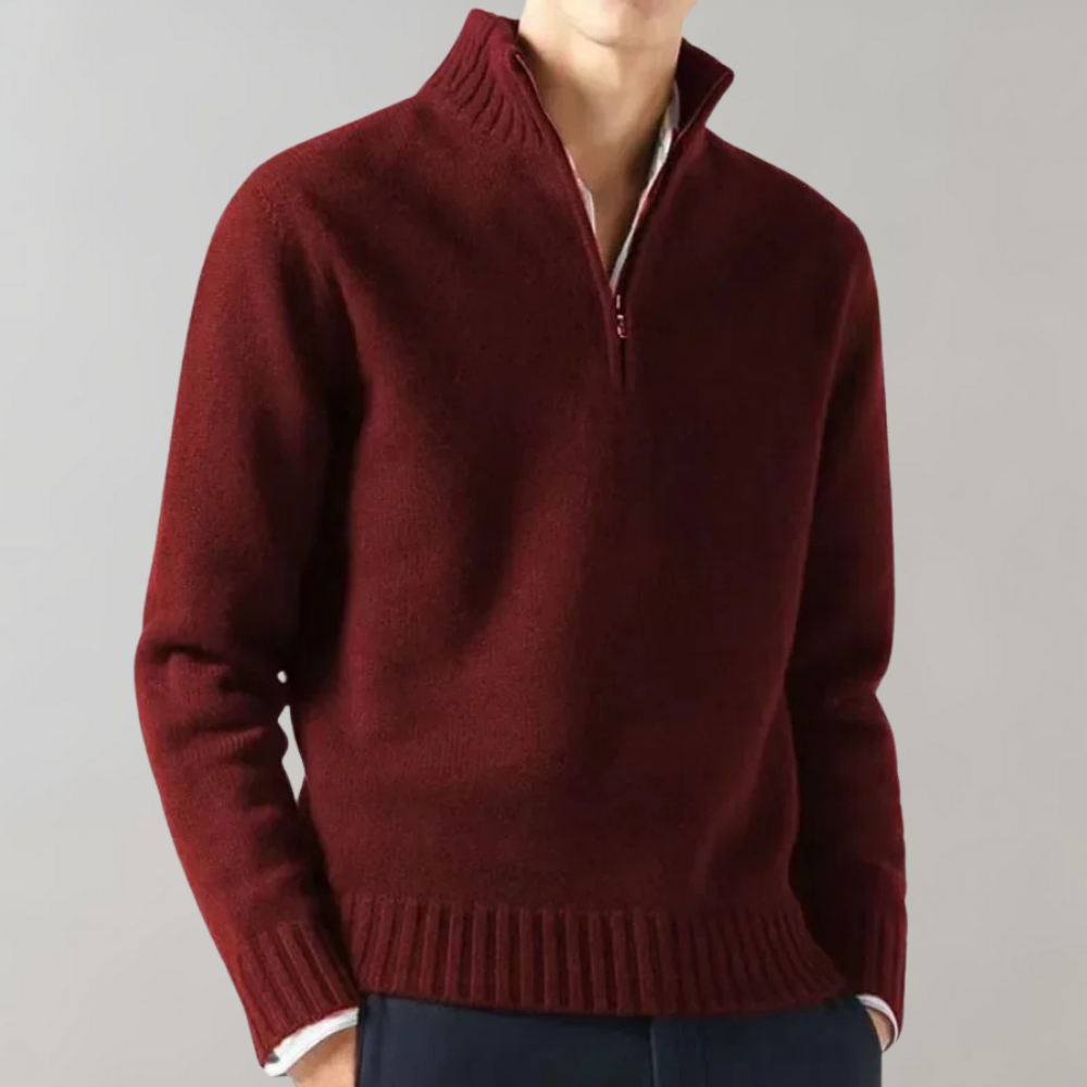 Warm fleece zip-up sweater for men | Ideal for outdoor activities