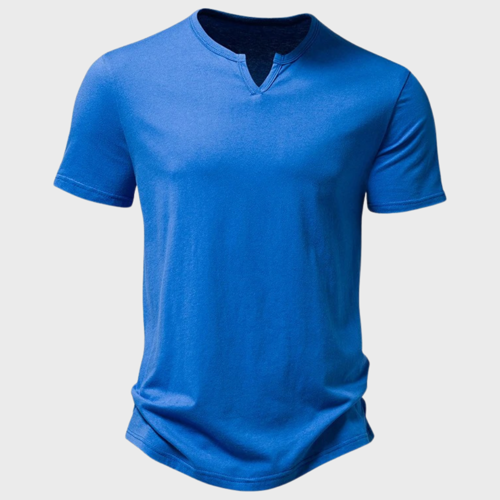 Men's Henley T Shirt Cotton Blend With Button Closure Short Sleeve Regular Fit Casual Top