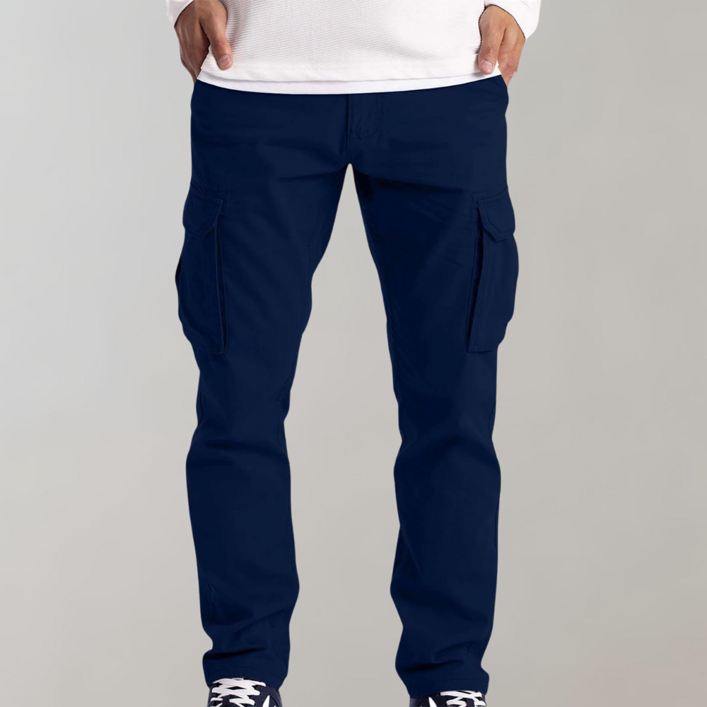 Men's Cargo Pants Relaxed Fit Durable Cotton With Multiple Practical Pockets For Everyday And Outdoor Wear