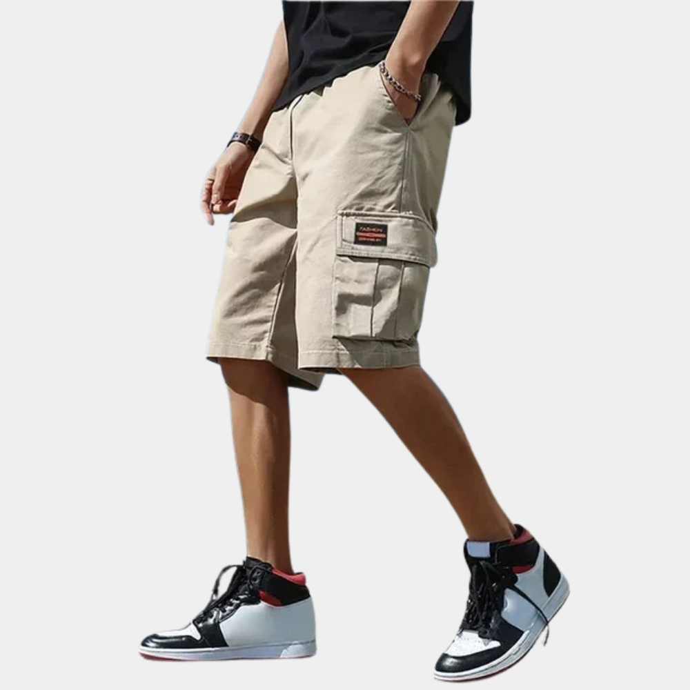 Mens Cargo Shorts Breathable Cotton With Comfortable Fit And Multiple Pockets For Outdoor And Everyday Wear