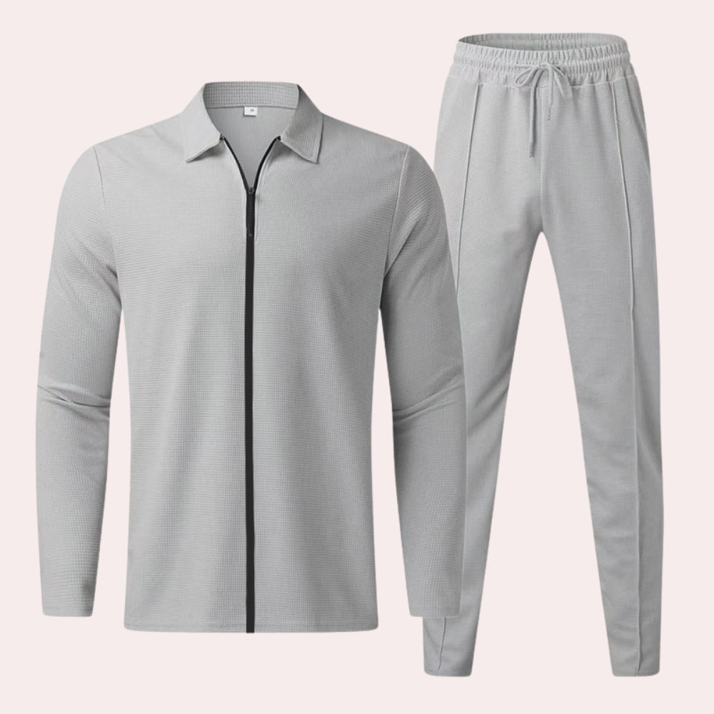 Mens Full Zip Tracksuit Set Comfortable And Breathable For Active Lifestyles Everyday Comfort
