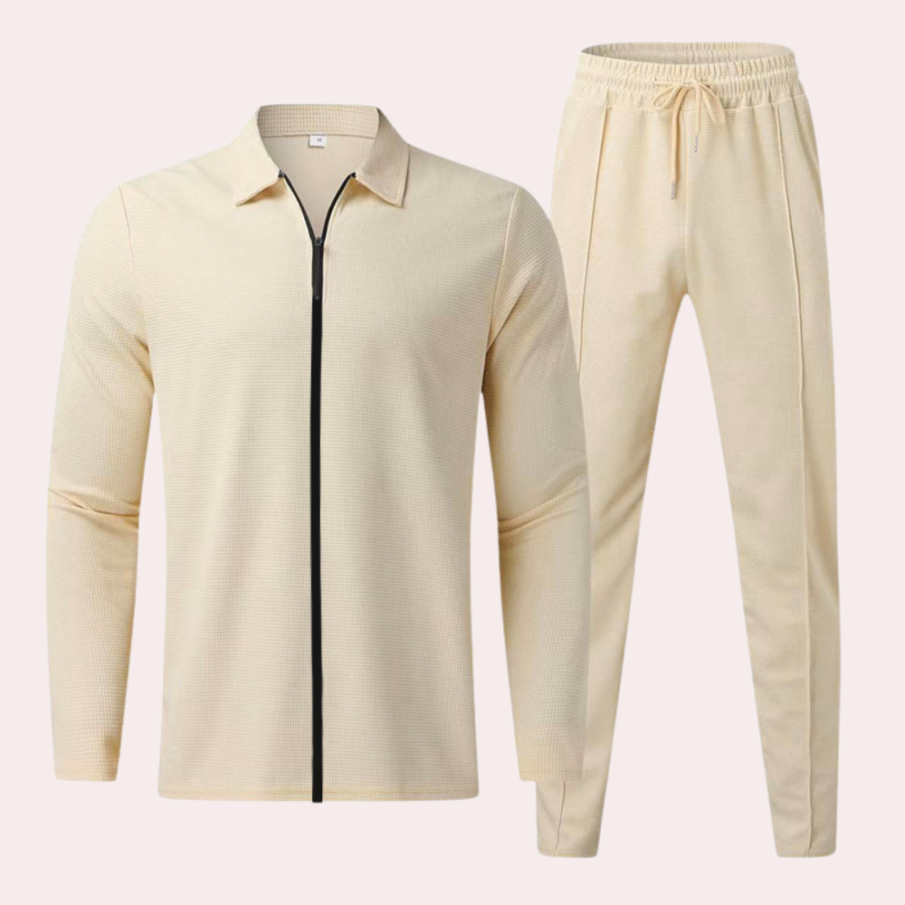 Mens Full Zip Tracksuit Set Comfortable And Breathable For Active Lifestyles Everyday Comfort