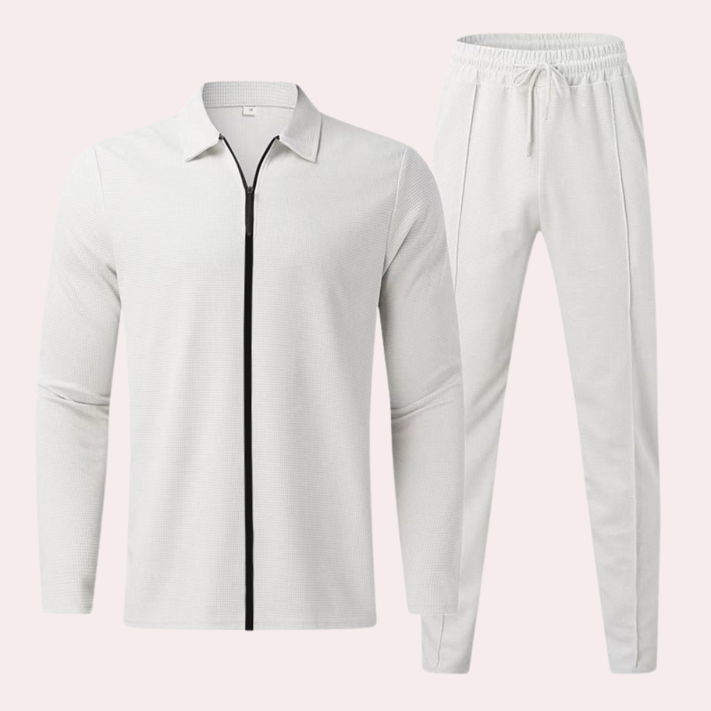 Mens Full Zip Tracksuit Set Comfortable And Breathable For Active Lifestyles Everyday Comfort
