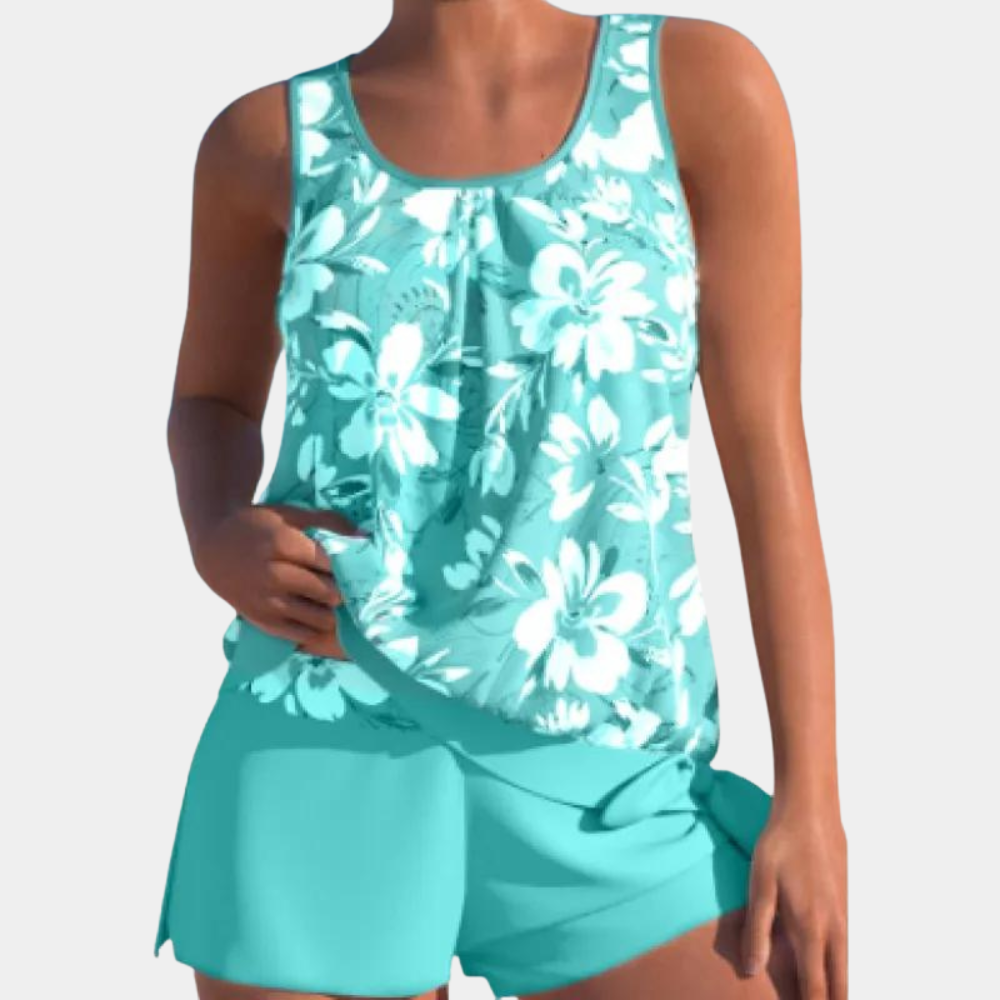 Women's Top - Sleeveless Floral Pattern - Light and Breathable - Relaxed Fit