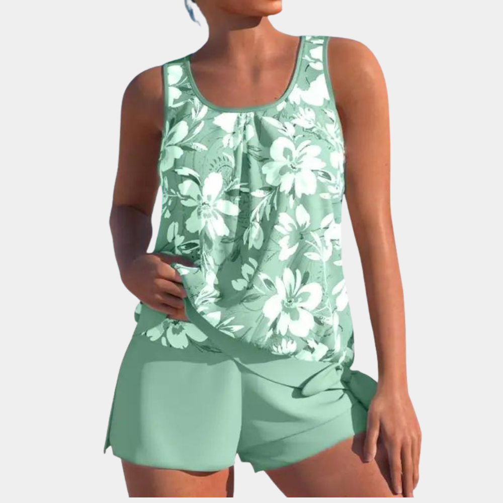Women's Top - Sleeveless Floral Pattern - Light and Breathable - Relaxed Fit