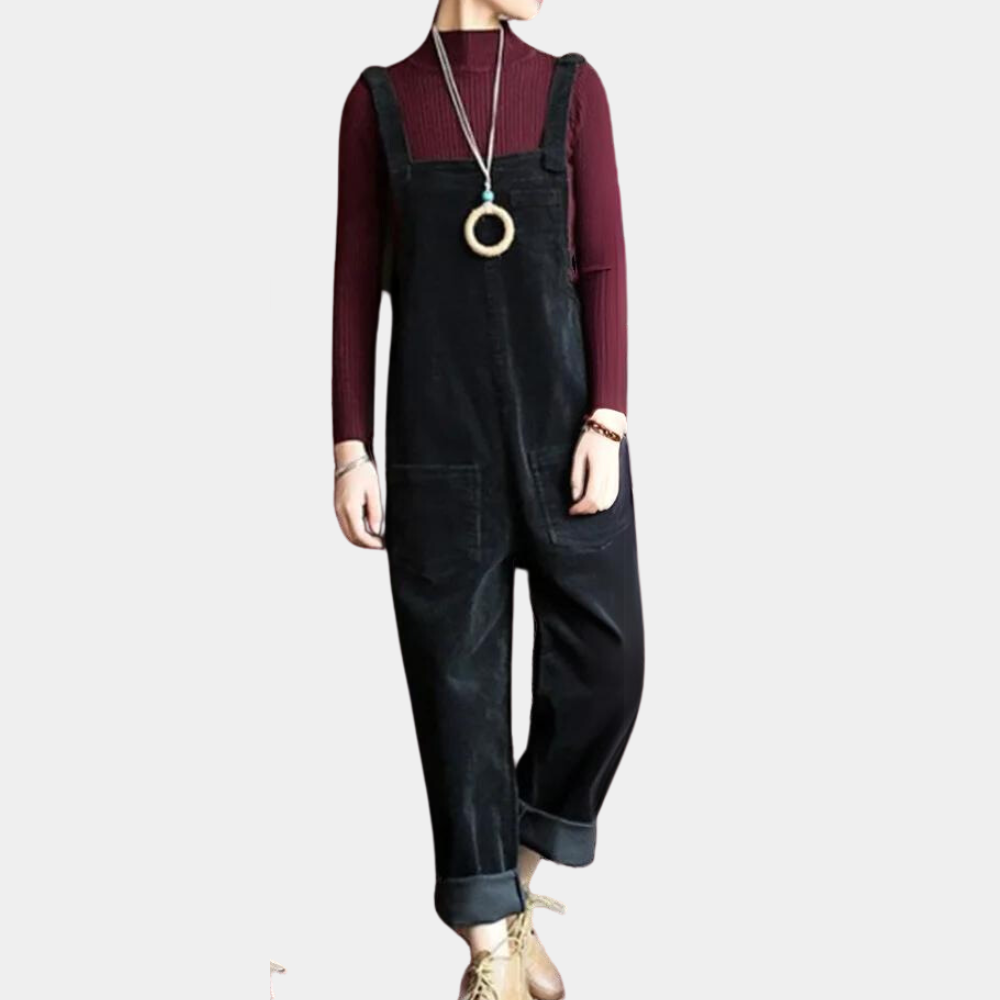 Casual summer corduroy jumpsuit for women