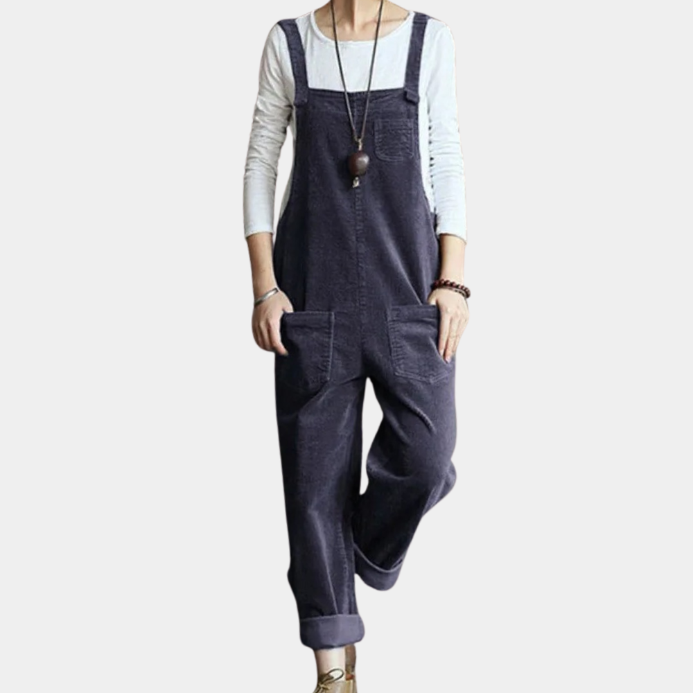 Casual summer corduroy jumpsuit for women