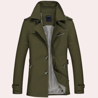 Jason Slim Fit Double Breasted Trench Coat For Men Timeless Style Modern Silhouette Weatherproof Outerwear