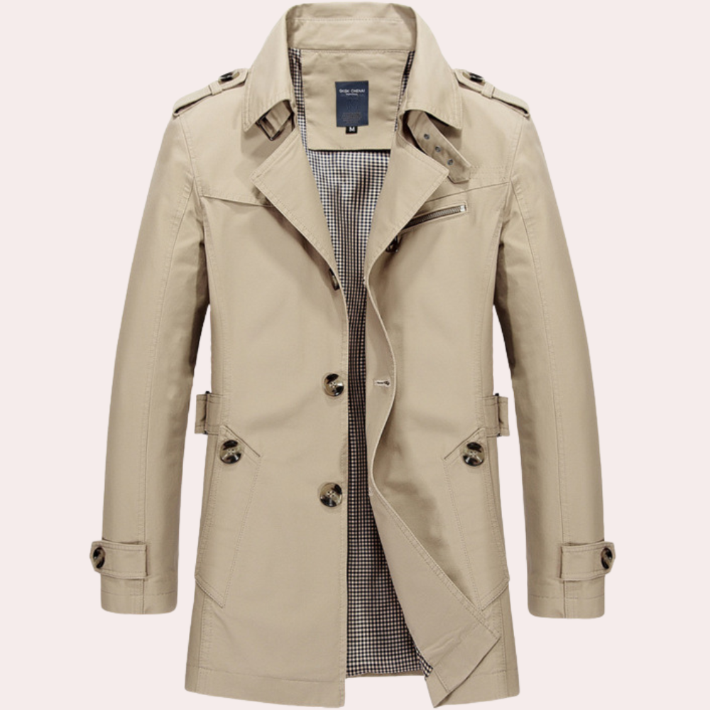 Jason Slim Fit Double Breasted Trench Coat For Men Timeless Style Modern Silhouette Weatherproof Outerwear
