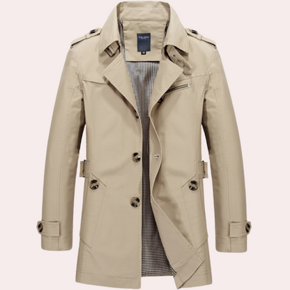 Jason Slim Fit Double Breasted Trench Coat For Men Timeless Style Modern Silhouette Weatherproof Outerwear