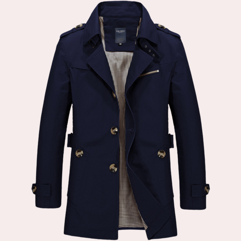 Jason Slim Fit Double Breasted Trench Coat For Men Timeless Style Modern Silhouette Weatherproof Outerwear